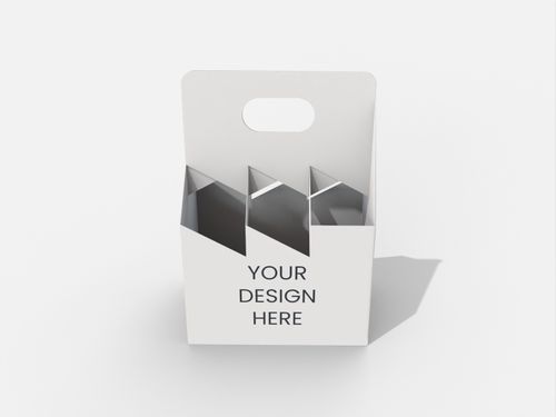 6 pack carrier can box with handle six grids mockup 183060