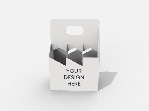 6 pack carrier can box with handle mockup 183070